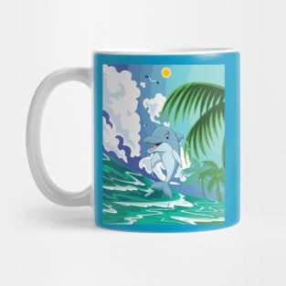 Dolphin in summer euphoria#4 Mug